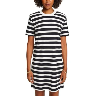 Abbildung von Esprit Gestreiftes Jerseykleid, Damen, Größe: XL, Black