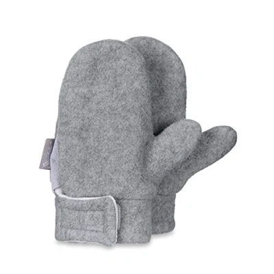 Abbildung von Sterntaler Baby Unisex Kinder Fäustel Strick Handschuh meliert Fäustlinge Winter, Handschuhe gefüttert mit Fleece hellgrau, 3