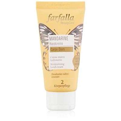 Abbildung von farfalla Mandarine feuchtigkeitsspendende Handcreme 50ml Intensive Feuchtigkeitspflege Mit Bio Sheabutter &amp; Mandarinenöl Vegane Formel 100% zertifizierte Naturkosmetik