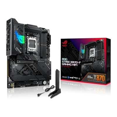 Abbildung von ASUS ROG Strix X870 F Gaming WiFi Mainboard Sockel AM5 (AMD, X870, ATX, 16+2+2 Power Stages, Dynamic OC Switcher, Core Flex, DDR5, 7, M.2, PCIe 5.0)
