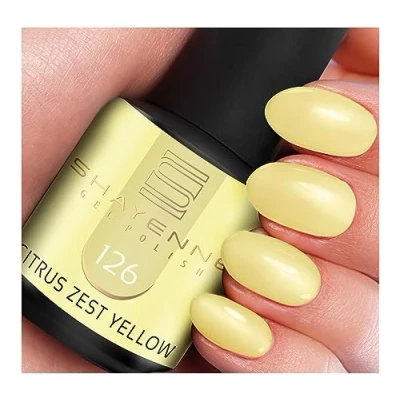 Abbildung von SHAYENNE Shellac Gel Nagellack 15 ml für UV LED Lampe 126 Citrus Cest Yellow Gelb MADE in GERMANY Nail Polish for Lamp Nagel