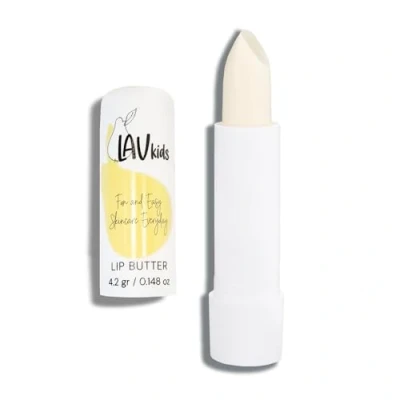 Abbildung von Lav Kids Pflegende Lippenbutter sanft duftend, natürlicher Kinderbalsam, ultra feuchtigkeitsspendende für empfindliche Haut, Kinderarzt, getestet und zugelassen, Kinder, intensive