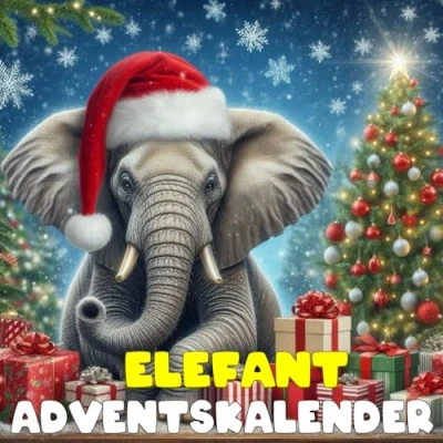 Abbildung von Elefanten Adventskalender: mit 24 Bilder und schönen Fakten bis Weihnachten
