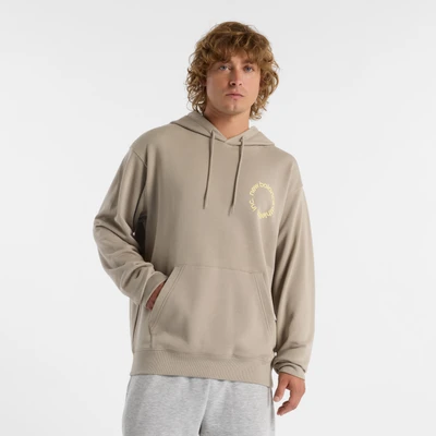 Abbildung von New Balance Circular LOGO Hoodie Kapuzenpullover, Herren, Größe: XL, Arid stone