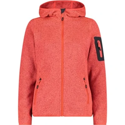 Abbildung von CMP Damenjacke mit fester Kapuze, Mohnrot Fluo Anthrazit, M