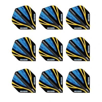Abbildung von RED DRAGON Luke Humphries WC Hardcore Standard Dart Flights, 3 Sets pro Packung (9 Flights insgesamt), F6983