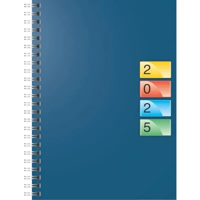 Abbildung von BRUNNEN Buchkalender DATAline Modell 796 40 (2025), 2 Seiten = 1 Woche, A5, 128 Seiten, Karton Einband, blau