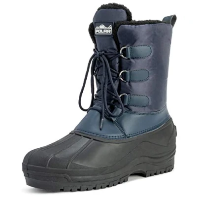 Abbildung von Polar Herren Dreck Schnüren Short Nylon Winter Schnee Regen Lässig Ente Stiefel Marine NAV42 AYC0143