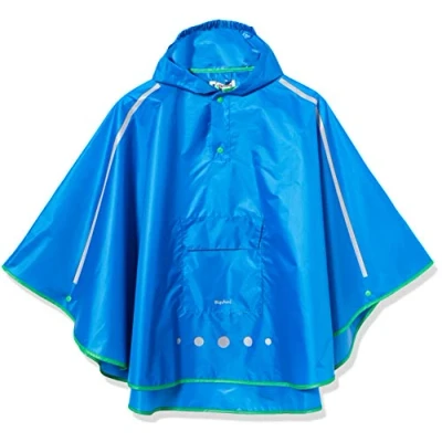 Abbildung von Playshoes Unisex Kinder Regen poncho Faltbar Regenjacke Regenmantel Regenbekleidung, Blau, L EU