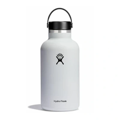 Abbildung von Hydro Flask Wasserflasche 1893 ml (64 oz) Vakuumisolierte Edelstahl mit auslaufsicherem Flex Verschluss und Pulverbeschichtung Weite Öffnung White