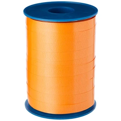 Abbildung von C.E. PATTBERG Geschenkband orange, 250 Meter Ringelband 10 mm zum Basteln, Dekorieren &amp; Verpacken von Geschenken zu jedem Anlass