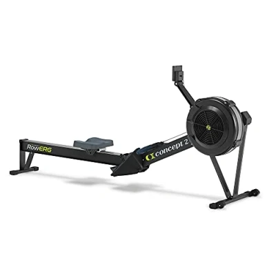 Abbildung von Concept2 RowErg mit Standardbeinen, Rudergerät Modell D,Luftwiderstand, Schwarz
