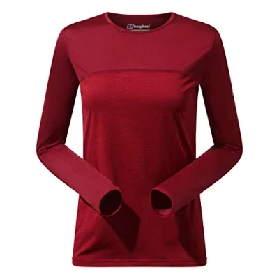 Abbildung von Berghaus Damen Voyager Langärmeliges Tech Base Layer T Shirt, Rot, 42 EU