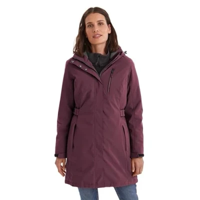 Abbildung von killtec Damen Funktionsparka/Parka mit abzippbarer Kapuze KOW 165 WMN PRK, dunkelpflaume, 44, 37726 000