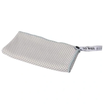 Abbildung von Tatonka Reisehandtuch Travel Towel Bamboo M (60x120 cm) Bambus Handtuch ultraleicht, extrem saugfähig, schnelltrocknend, antibakteriell und geruchsneutralisierend inklusive Packbeutel (grey)