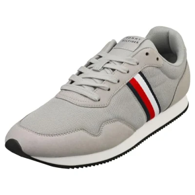 Abbildung von Tommy Hilfiger Herren Runner Sneaker Sportschuhe, Grau (Antique Silver), 44