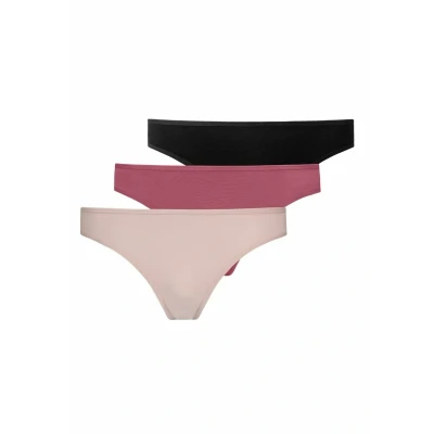 Abbildung von Snocks Tangas String, Damen, Größe: XL, Apricot/mauve/schwarz