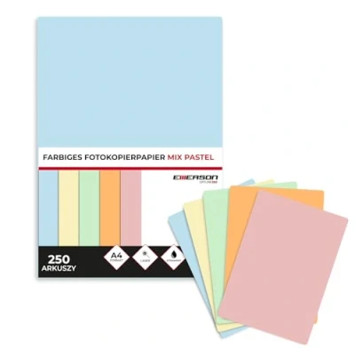 Abbildung von Emerson farbiges Druckerpapier Kopierepapier pastellfarben mix A4 5x50 Blatt 80 g/m2 210 x 297 mm250 Drucker: Laser, Inkjet, Fotokopierer, Fax, Basteln