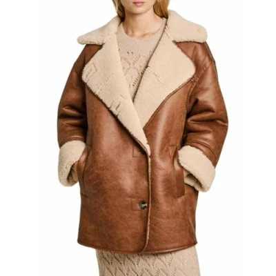 Abbildung von Pepe Jeans Carla Wintermantel, Damen, Größe: Medium, Earth brown
