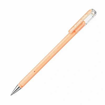 Abbildung von Pentel Milky K108 PF Gel Tintenroller, pastell orange, Strahlend auf Hellen und farbigen Papieren, Strichstärke 0, 4 mm