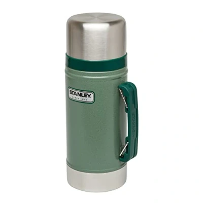 Abbildung von Stanley Classic Legendary Thermobehälter für Essen 709 ml Edelstahl Warmhaltebehälter BPA Frei Hält 15 Stunden Heiß oder Kalt Spülmaschinenfest Hammertone Green