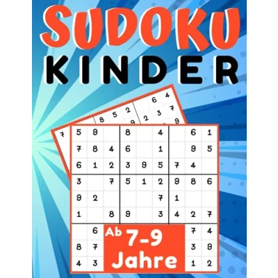 Abbildung von Sudoku Kinder ab 7 9 Jahre: 200 Sudokus Rätsel drei Ebenen mit lösung, Gezielt Merkfähigkeit und logisches Denken verbessern, konzentrationsspiele für kinder, Geschenk Mädchen Jungen