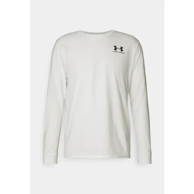 Abbildung von Under Armour Sportstyle LEFT Chest Langarmshirt, Herren, Größe: Small, White/black