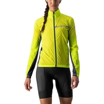 Abbildung von CASTELLI Damen Squadra St. W Jkt Jacket, Gelbes Fluo/Dunkelgrau, S EU