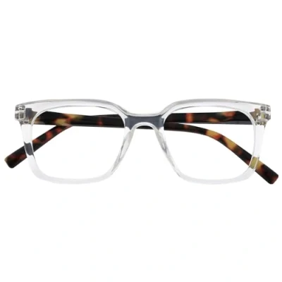 Abbildung von OPULIZE KOI Lesebrille Große Rechteckige Brillenfassung Durchsichtig Sehhilfe für Damen, Herren Federscharniere R50 C +3.50