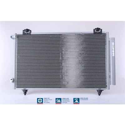 Abbildung von NISSENS 940299 Klimakondensator mit Trockner Aluminium 650 R 134a TOYOTA: Corolla IX Hatchback