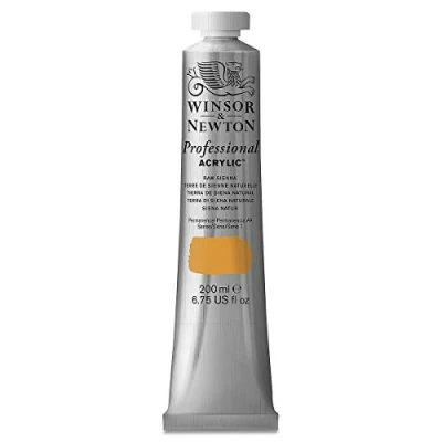 Abbildung von Winsor &amp; Newton 2337552 Professional Acrylfarbe in Künstlerqualität, hohe Farbbrillanz Deckkraft, Archivqualität, 200ml Tube Siena Natur