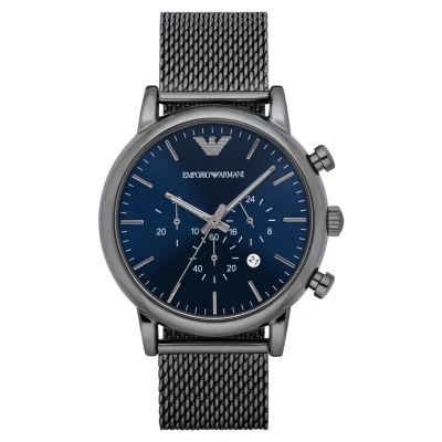 Abbildung von Emporio Armani Chronograph, Herren, Größe: One Size, Grau ip