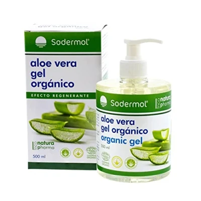 Abbildung von gel Creme Aloe Vera rein 100% Bio 500ml, ökologisch. Reines Gel, Feuchtigkeitsspender für die Haut, nach der Rasur, Haarentfernung, Sonne. 100 prozent (500 ml)