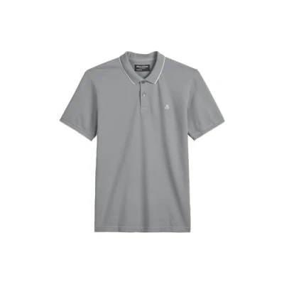 Abbildung von Marc O&#039;Polo Herren Kurzarm Poloshirt mit Stretch Anteil Regular Fit, Grau (Berlin Breeze), M