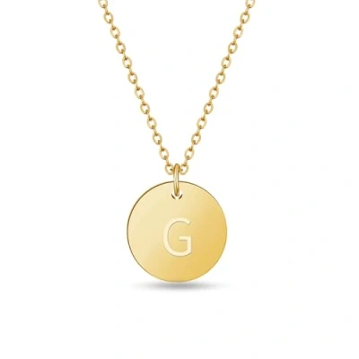 Abbildung von GD GOOD.designs Kette mit Buchstabe G Gold 18 Karat Wasserfest I Goldkette für Damen A Z Anhänger Initial Buchstabenkette