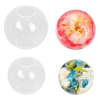 Abbildung von iSuperb 2Pcs Silikonform Kugel Resin Formen Schmuck Kugelform Silikonformen Epoxidharz Schmuckform für Harz Gießen Ball Schlüsselanhänger Runde Silikon Form Epoxy DIY Dekoration