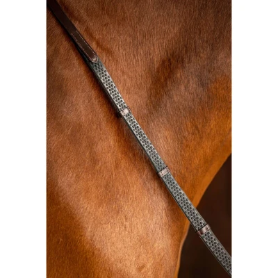 Abbildung von LeMieux Teugels Arika Soft Rubber with Stopper Havanna/Silber Warmblut