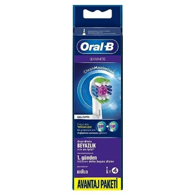 Abbildung von Oral B 3D White Ersatzbürstenköpfe, zufällige Farbauswahl, 4 Stück