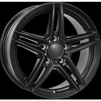 Abbildung von RIAL 5 loch 18Zoll 112mm Alufelge M10 MattSchwarz / Poliert 80843M14 Felge