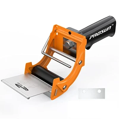Abbildung von PROSUN Packetband Handabroller mit Bremse Metallgehäuse Schnell Reload Klebebandabroller, Paketklebeband Paketbandabroller Packband Paketband Papierklebeband Abroller 75 mm