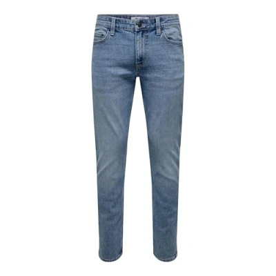 Abbildung von ONLY &amp; SONS Herren ONSLOOM Slim LB 2529 PIM DNM Jeans, Light Blue Denim, 33 W/34 L