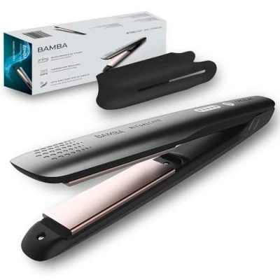 Abbildung von Cecotec Stijltang Bamba RitualCare 890 Titanium. Titanplatten, Temperatureinstellung 140 200 ºC, automatische Abschaltung, 3 m Kabel, Silikonplattenschutz
