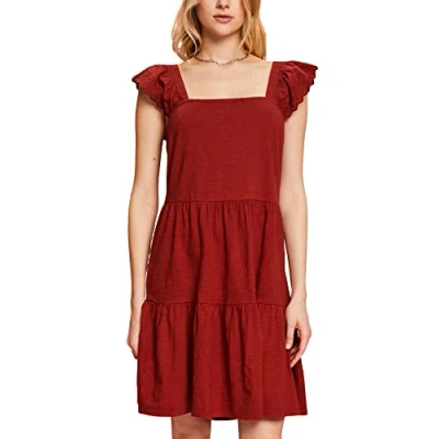 Abbildung von edc by Esprit Dress Jerseykleid, Damen, Größe: Small, Terracotta