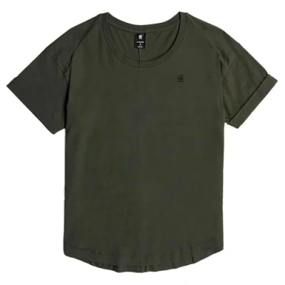 Abbildung von G STAR Rolled UP Sleeve Boyfriend Tshirt basic, Damen, Größe: Small, Asfalt