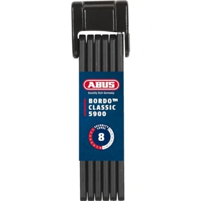 Abbildung von ABUS Faltschloss Bordo Classic 5900/90 ST mit Schlosstasche Fahrradschloss aus gehärtetem Stahl Sicherheitslevel 8