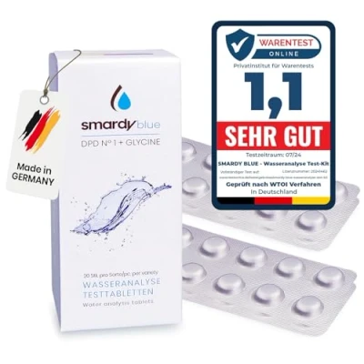 Abbildung von SMARDY 40 Photometer Testtabletten je 20x DPD1 und Glycin (Brom, Chlordioxid Test) für Elektronische Wassertester