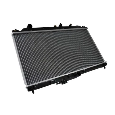 Abbildung von THERMOTEC D74001TT Kühler, Motorkühlung Aluminium, Kunststoff für Fahrzeuge mit/ohne Klimaanlage 350 687 22 Schaltgetriebe Kühlrippen gelötet