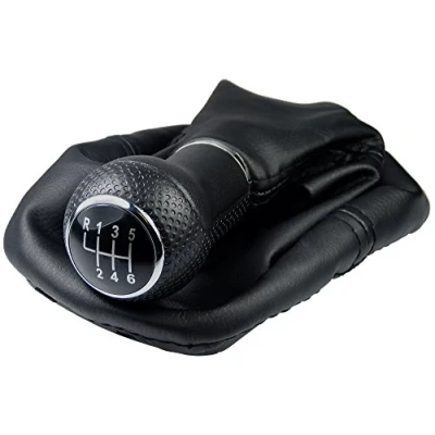 Abbildung von L &amp; P Car Design L&amp;P A254 6 Schaltsack Schaltmanschette Schwarz Schaltknauf Gang 12mm kompatibel mit VW Golf 4 IV Rahmen Knauf Plug Play Ersatzteil für 1J0711113