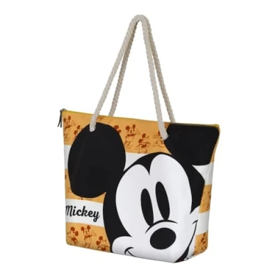 Abbildung von Micky Maus Orange Soleil Strandtasche, Orange, 52 x 37 cm