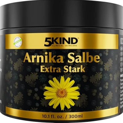 Abbildung von 5kind Extrastarke Arnika Creme 300ml Salbe Hochkonzentriert Schnell Wirkende Hochdosiert Intensive mit Arnica Montana Extract Gel für Muskeln und Gelenke